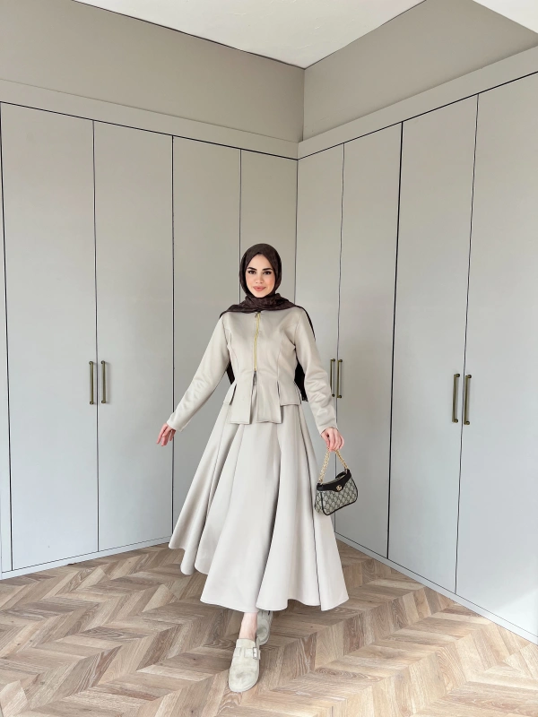 Eflin Etekli Takım - Bej