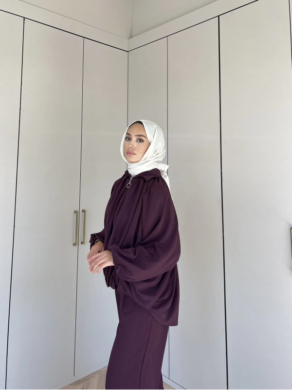 Ayşan Oversize Takım - Bordo