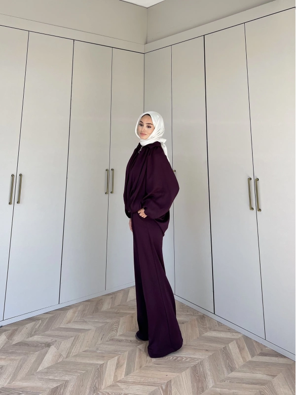 Ayşan Oversize Takım - Bordo