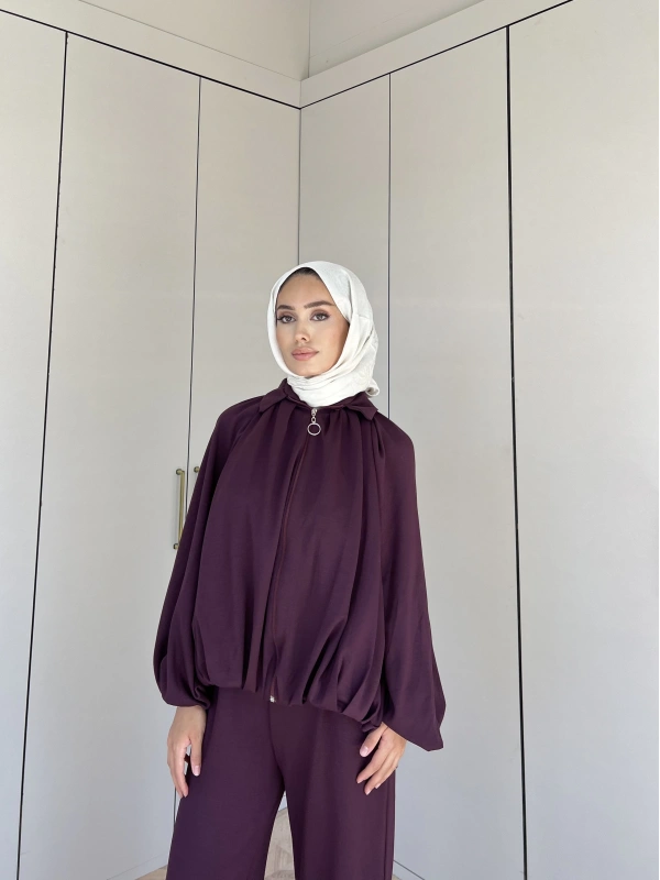 Ayşan Oversize Takım - Bordo