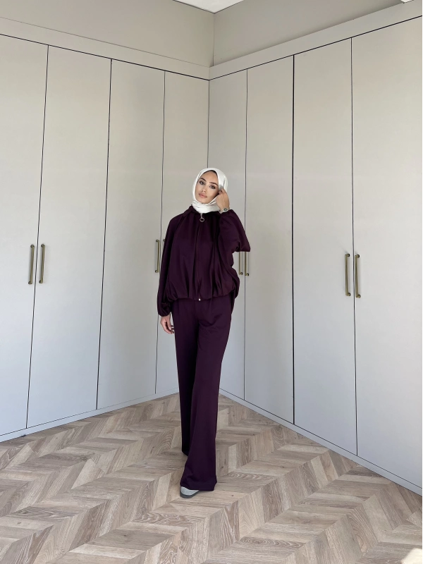 Ayşan Oversize Takım - Bordo