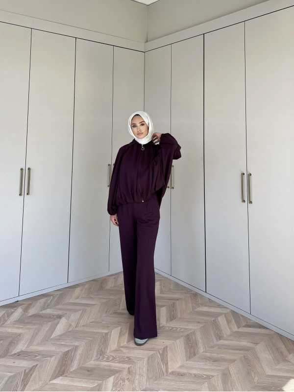 Ayşan Oversize Takım - Bordo