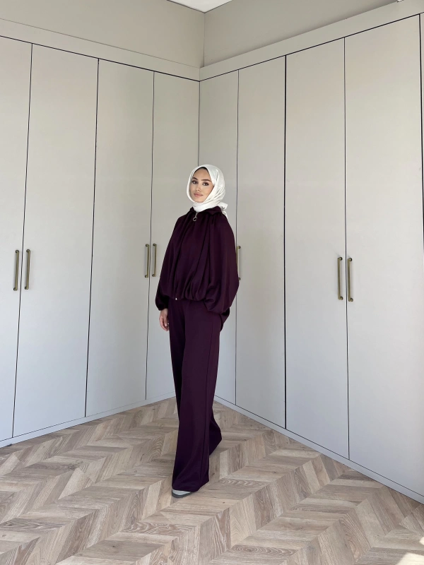 Ayşan Oversize Takım - Bordo
