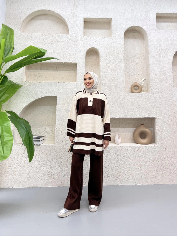 Biens Triko Takım Acı Kahve