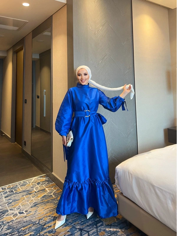 Dessi Tafta Elbise - Mavi