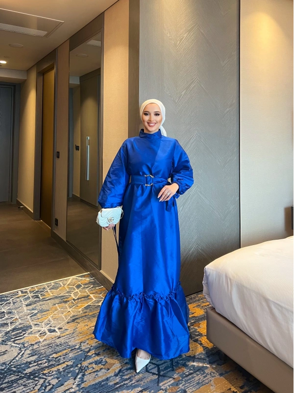 Dessi Tafta Elbise - Mavi