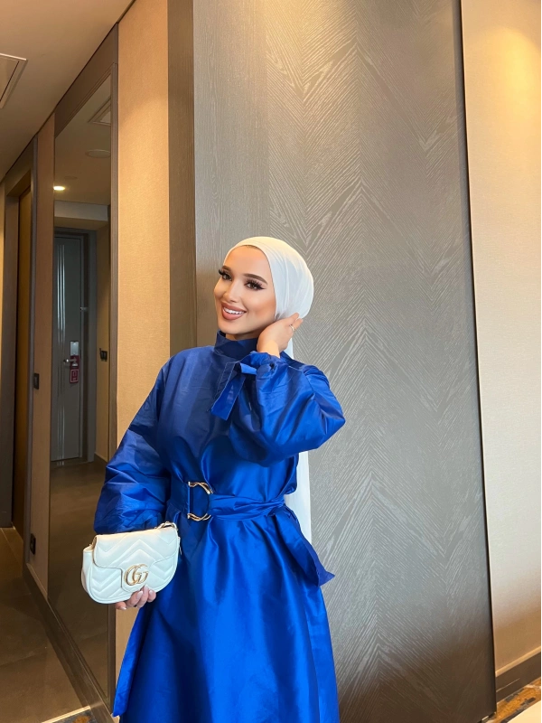 Dessi Tafta Elbise - Mavi