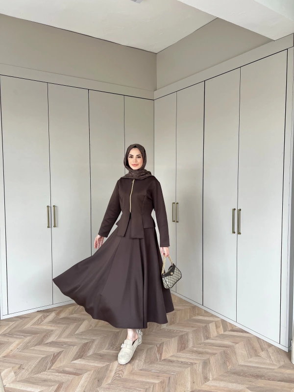 Eflin Etekli Takım - Kahve