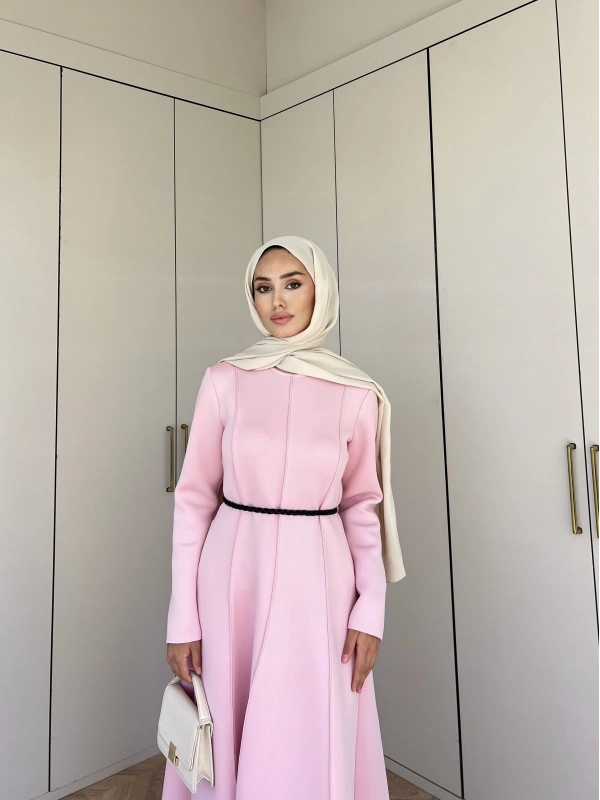 Ella Puf Elbise - Pembe