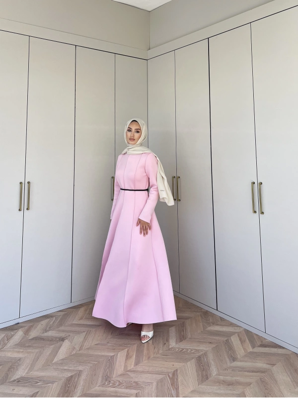 Ella Puf Elbise - Pembe