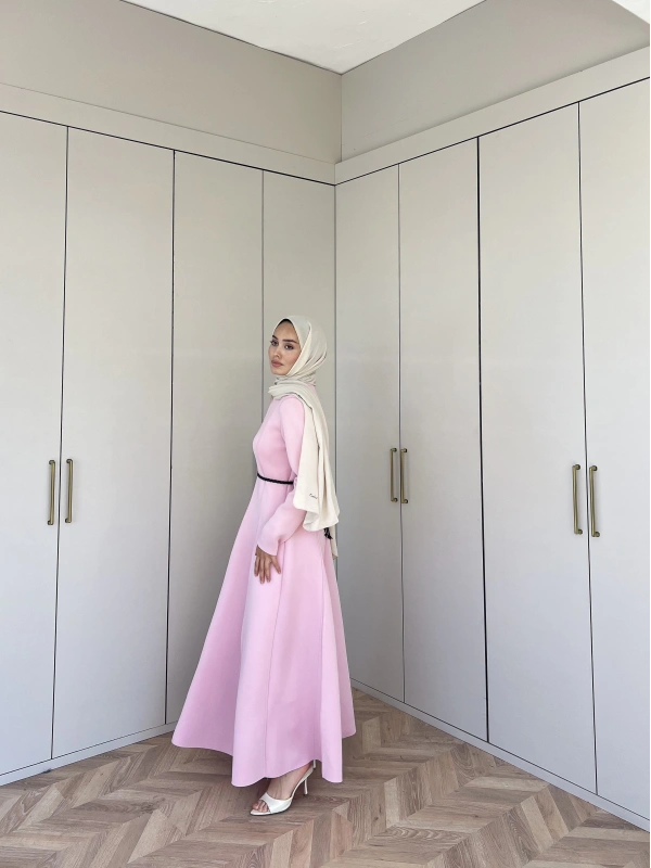 Ella Puf Elbise - Pembe