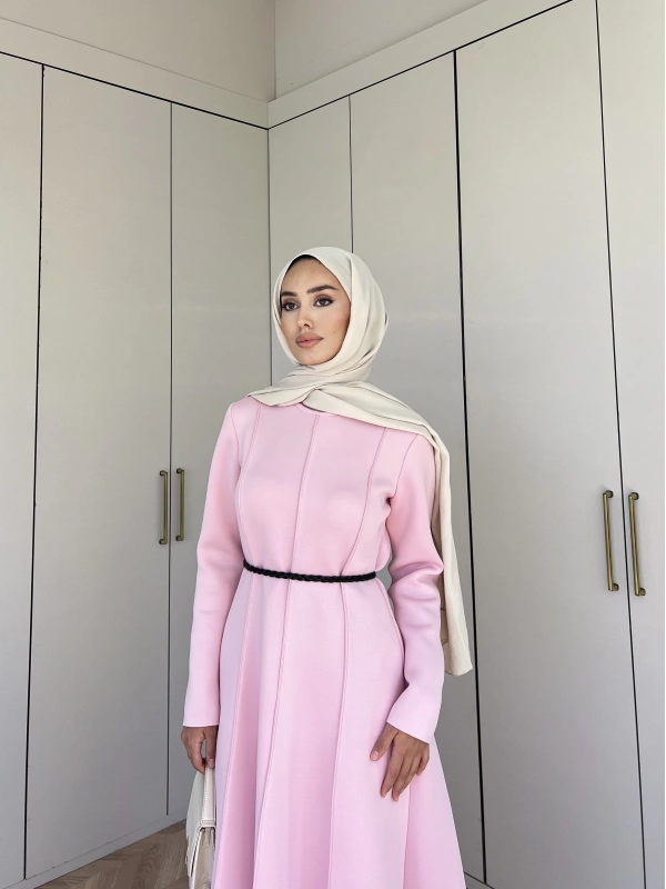 Ella Puf Elbise - Pembe