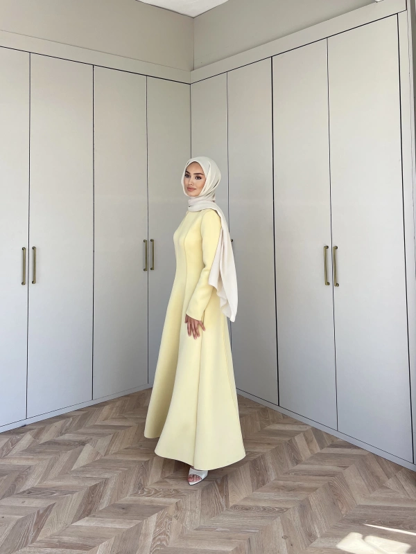 Ella Puf Elbise - Sarı