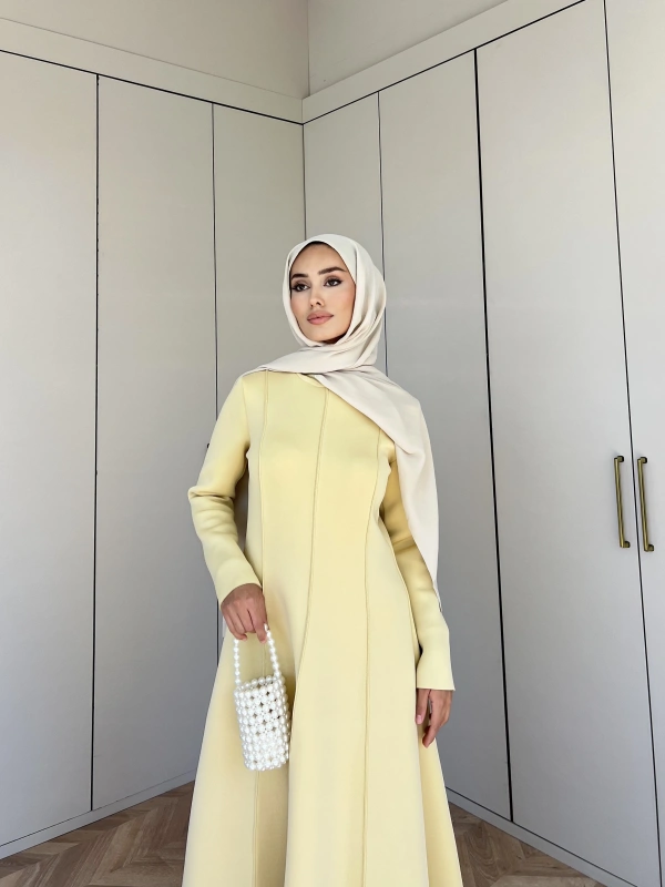 Ella Puf Elbise - Sarı