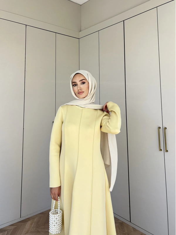 Ella Puf Elbise - Sarı