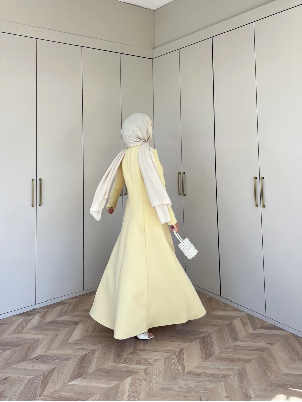 Ella Puf Elbise - Sarı