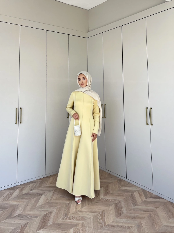 Ella Puf Elbise - Sarı