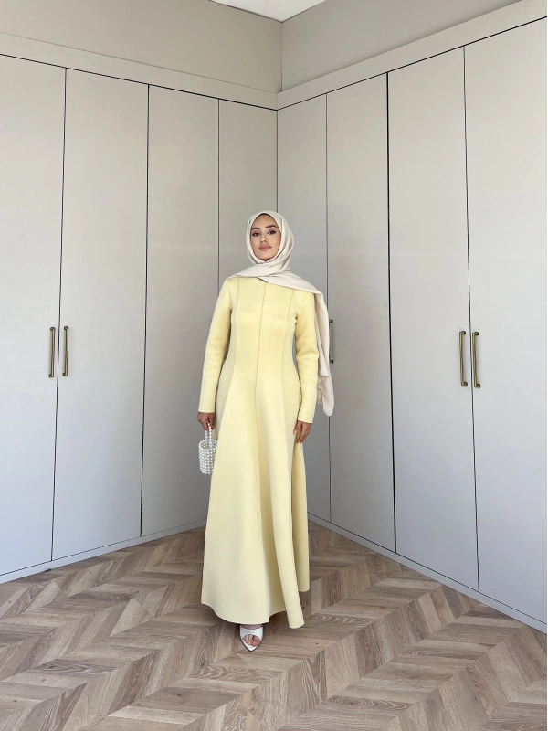 Ella Puf Elbise - Sarı