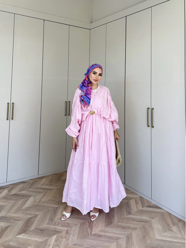 Ema Vual Elbise - Pembe