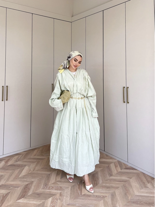 Ema Vual Elbise - Su Yeşil