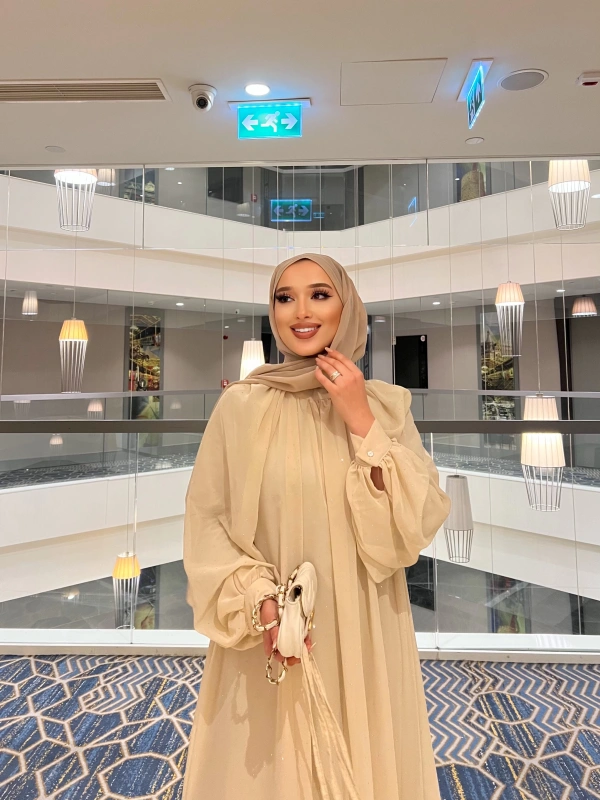 Havas Şifon Elbise - Taş