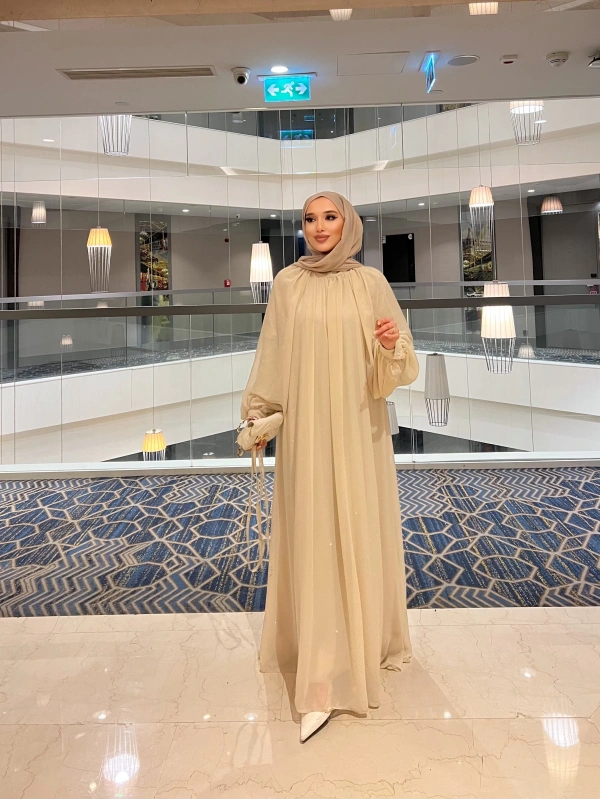 Havas Şifon Elbise - Taş