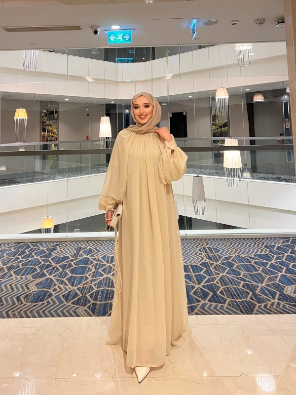 Havas Şifon Elbise - Taş