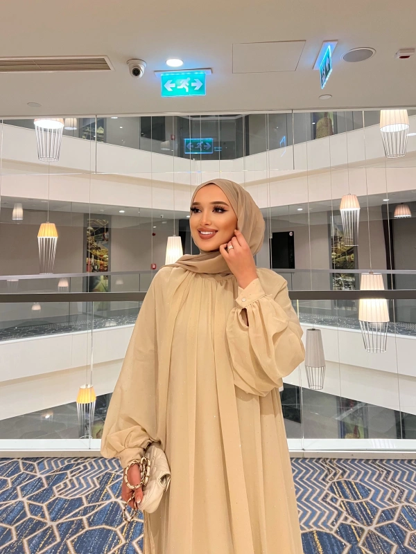 Havas Şifon Elbise - Taş