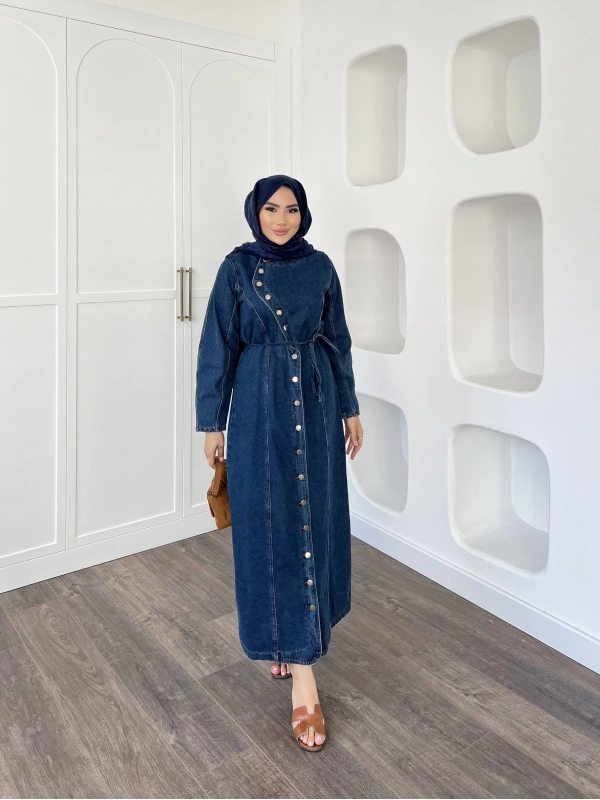 Narla Kot Elbise - Koyu