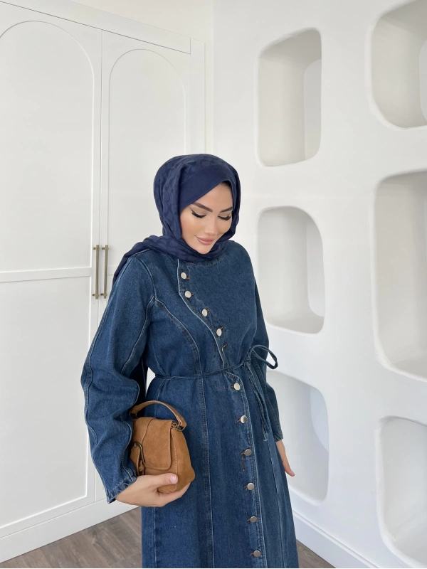 Narla Kot Elbise - Koyu