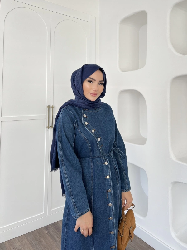 Narla Kot Elbise - Koyu