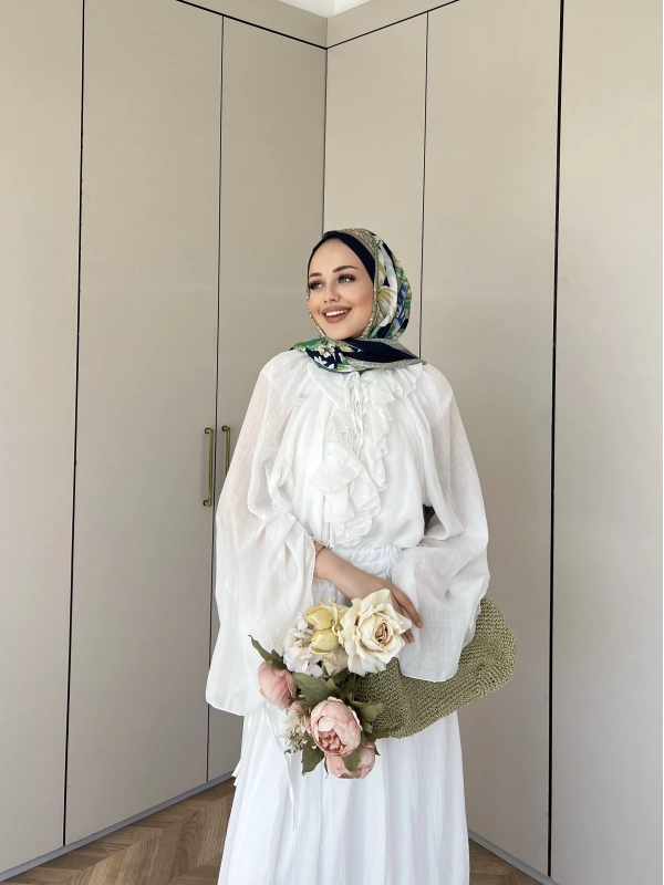 Sedalla Tasarım Elbise - Beyaz