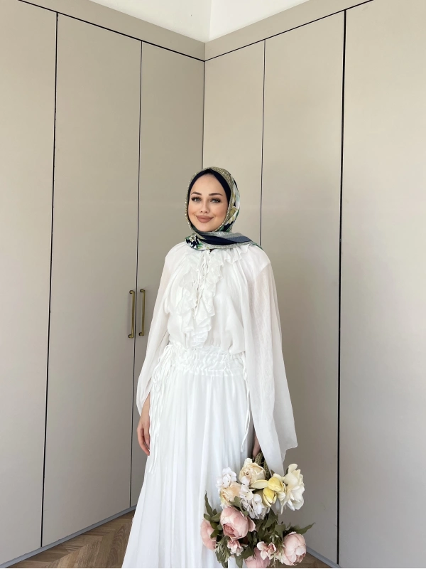 Sedalla Tasarım Elbise - Beyaz