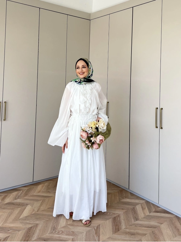 Sedalla Tasarım Elbise - Beyaz