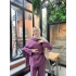 Leyla Keten Broşlu Takım - Mürdüm