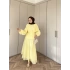 Balon Kol Şifon Takım - Sarı