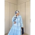 Ümma Şifon Elbise -Mavi