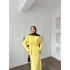 Hırkalı Triko Elbise - Sarı