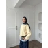 Gömlek Detaylı 3 İplik Sweat - Krem