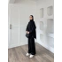 Cep Detaylı Triko Takım - Siyah