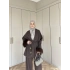 Hüma Kol Detayı Kürk Takım - Acı Kahve