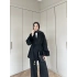 Hüma Kol Detayı Kürk Takım - Siyah