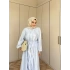 Bahar Fırfırlı Elbise - Mavi