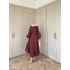 Balon Kol Şifon Takım - Bordo