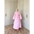 Begonya Bel Bağlamalı Elbise - Pembe