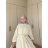 Bellani Krep Elbise - Krem