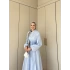 Bellani Krep Elbise - Mavi
