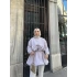 Buqe Çizgili Gömlek -Açık Kahve
