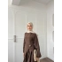 Carla Qupra Piliseli Elbise - Kahve