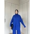 Cep Detaylı Triko Takım - Saks